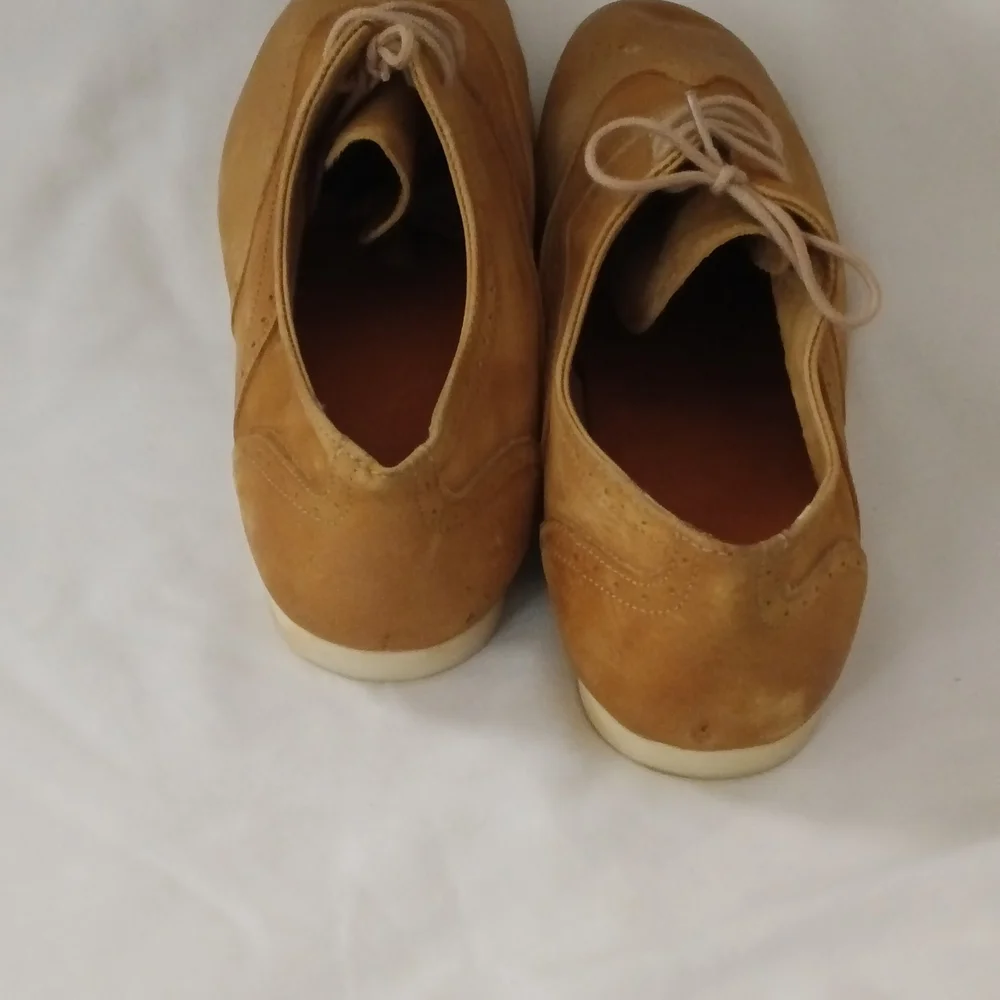 Zara Oxford Brogue Shoes Men 43 (9.5/ 10) Light Brown Versatile Preppy Academia
